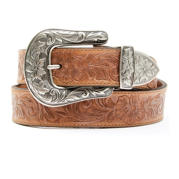 Shyanne Accessories - SHYANNE WOMEN'S FLORAL EMBOSSED BUCKLE BELT